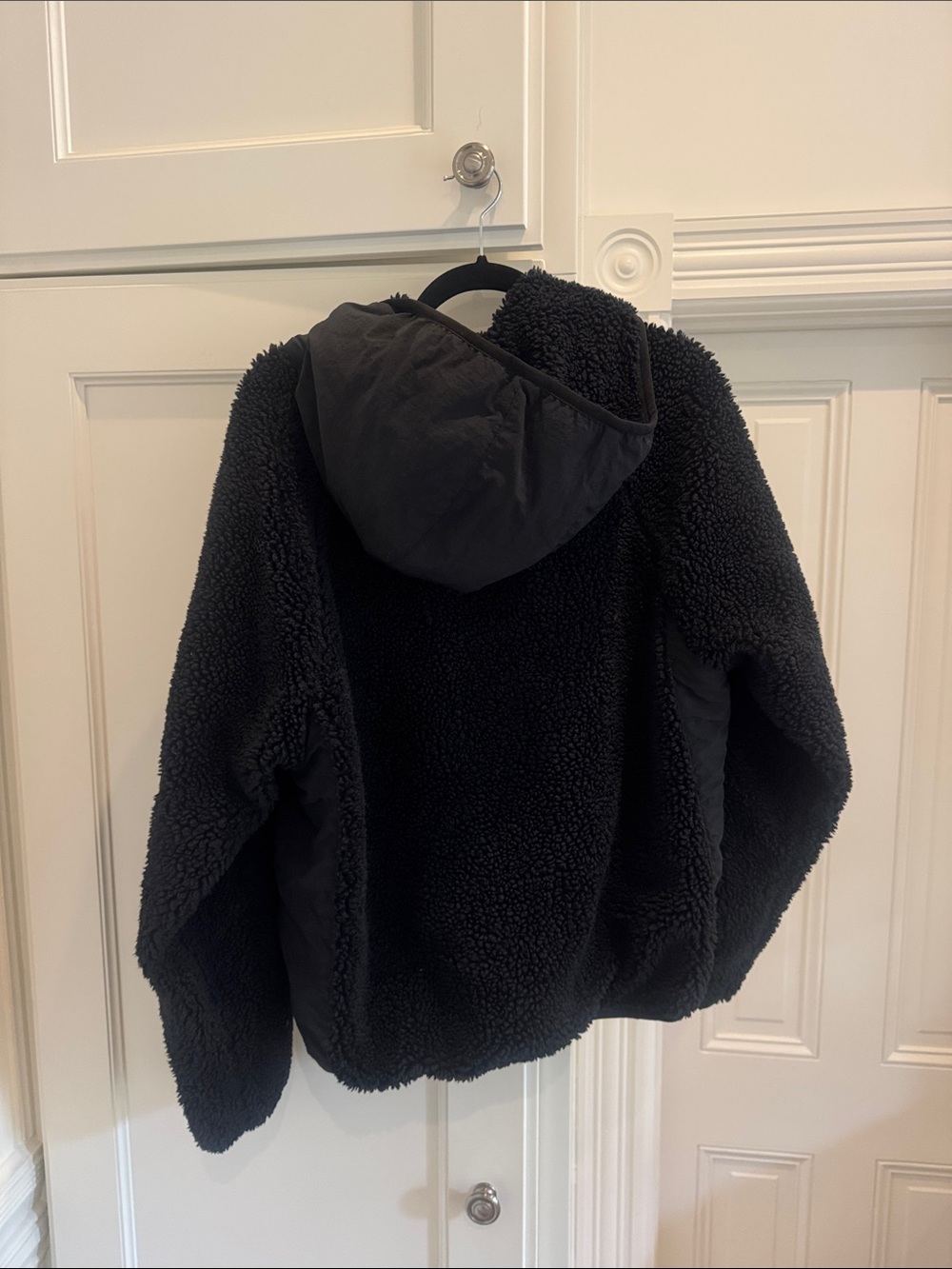 Stussy Black Sherpa Zip-Up Hoodie Jacket M . Like new - Picture 3 of 5
